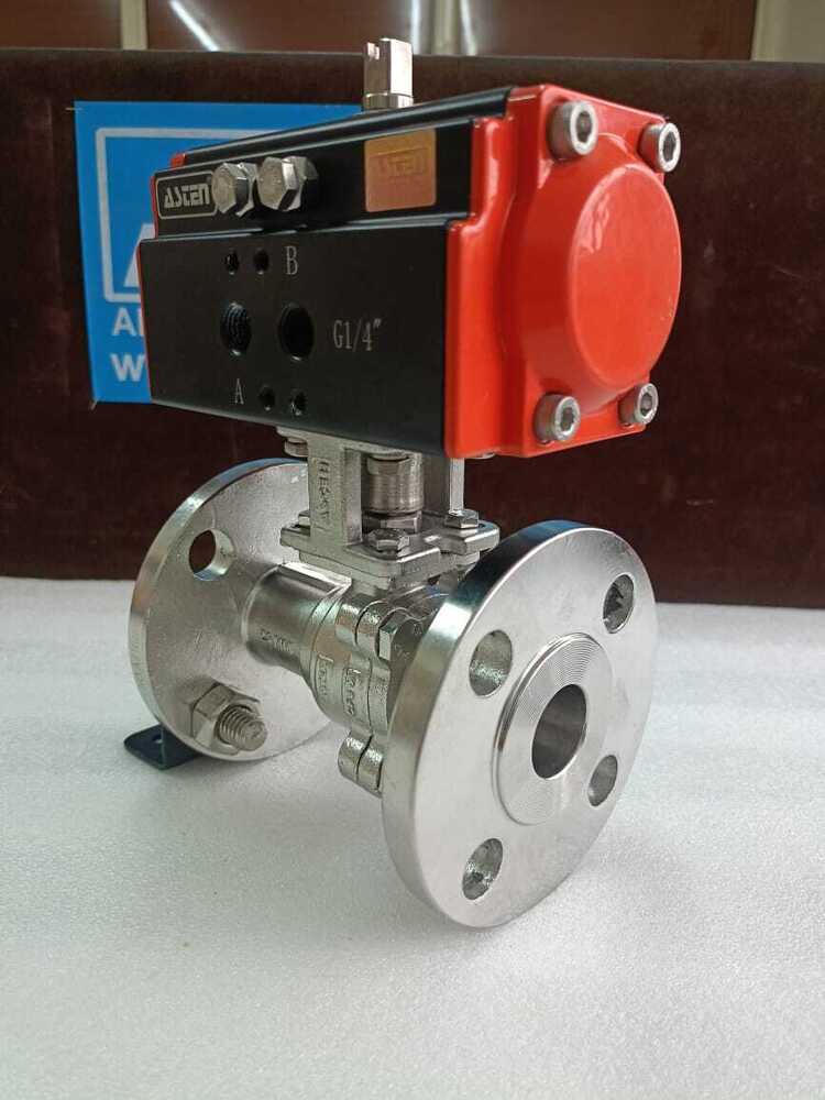 Asten Pneumatic Actuator 2 Way 2 Pc Ball Valve - Application: Air