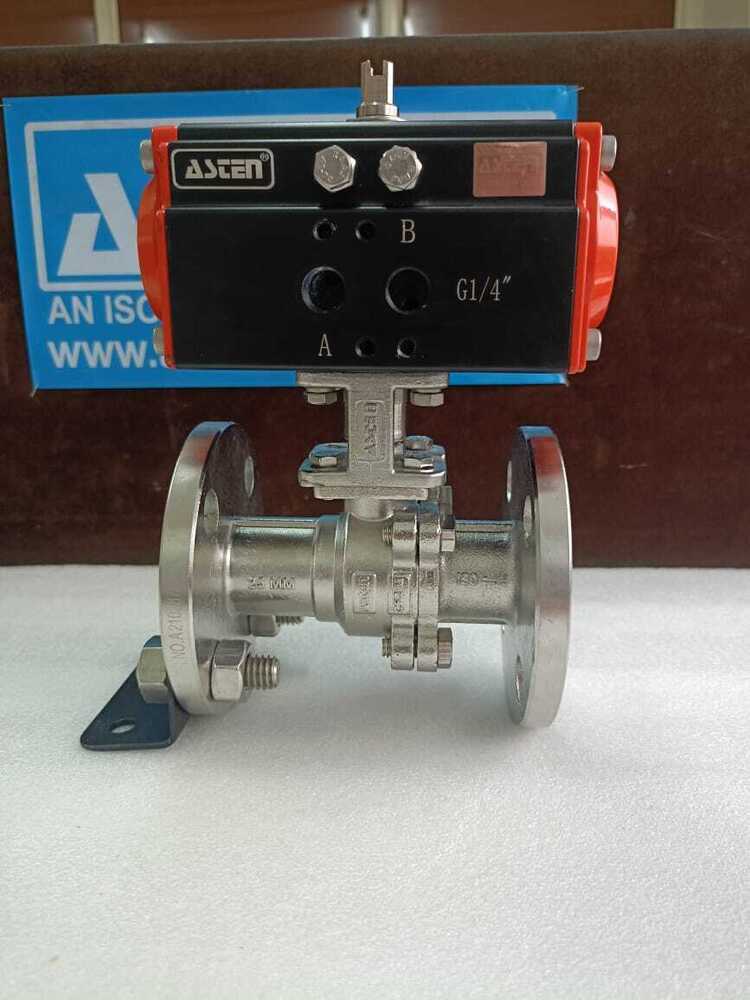 Asten Pneumatic Actuator 2 Way 2 Pc Ball Valve - Application: Air
