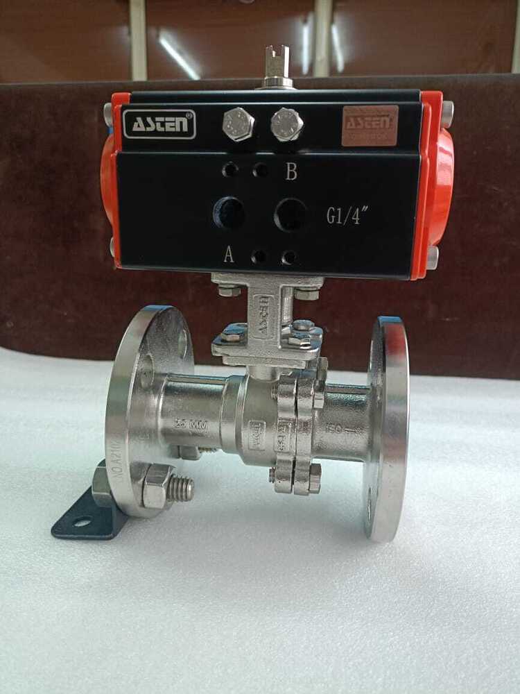 Asten Pneumatic Actuator 2 Way 2 Pc Ball Valve - Application: Air