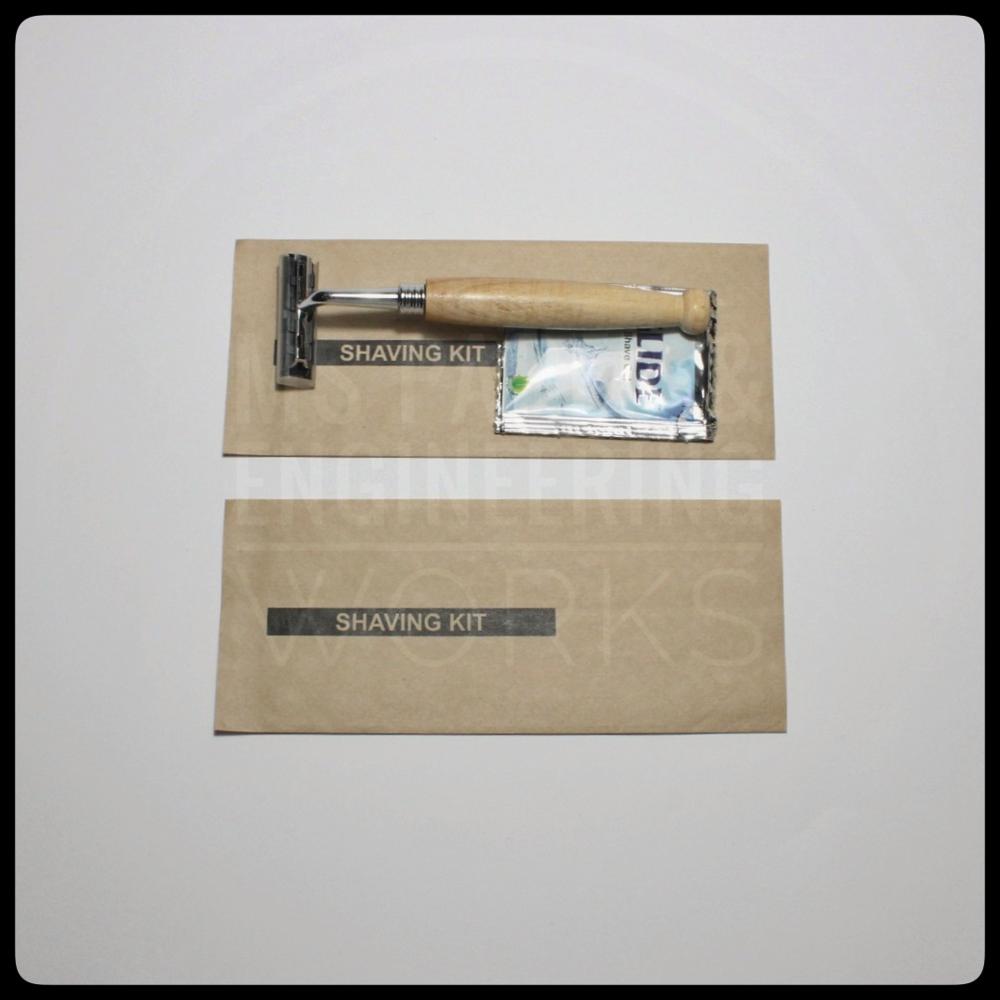 Hotel Amenities Kit Pouch - Color: White And Brown