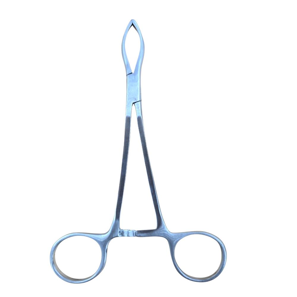 Littlewood Forcep - Stainless Steel, Polished Silver | Ergonomic Ring Handles, Ratchet Locking, Non-Slip Grip, Fenestrated Jaws, Portable