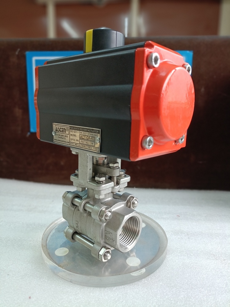 Pneumatic 3 Pc 2 Way Ball Valve Screwed End - Application: Air