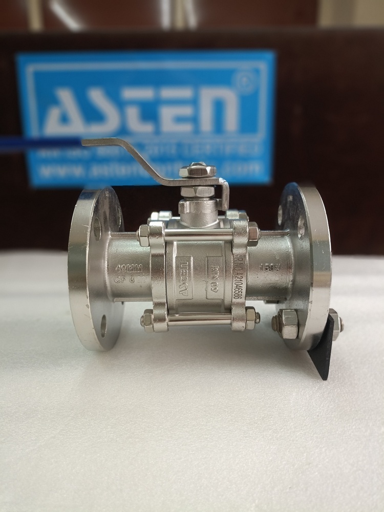 Manual 3 Pc 2 Way Ball Valve Flanged End - Application: Air / Water / Oil / Gas / Steam / Chemical