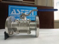 MANUAL 3 PC 2 WAY BALL VALVE FLANGED END