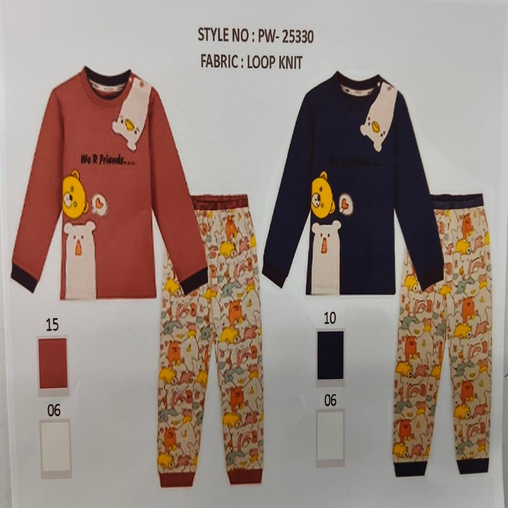 Half Sleeve Baba Suit Emojy Stripe Top With Looper Set