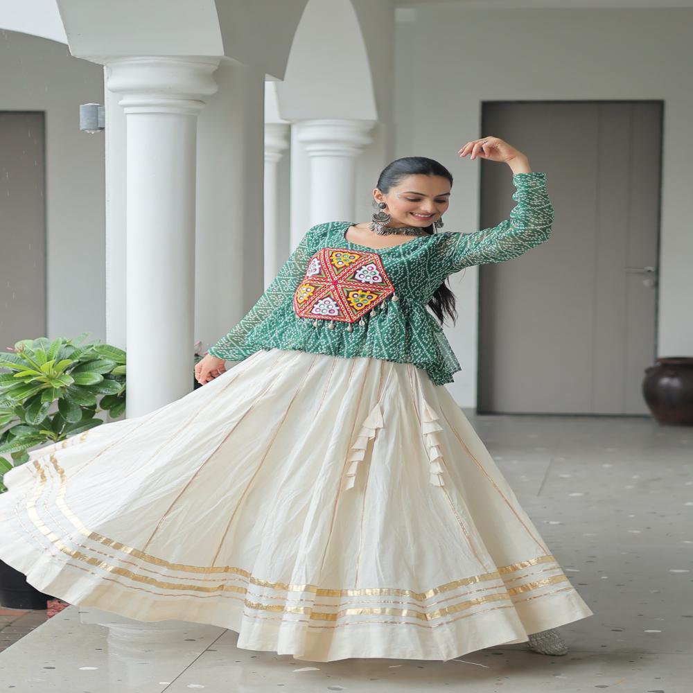 Indian Boutique Bandhani Work Navratri lehnga