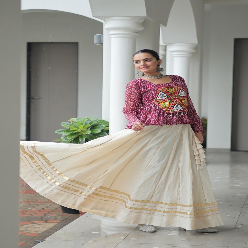 Indian Boutique Bandhani Work Navratri lehnga