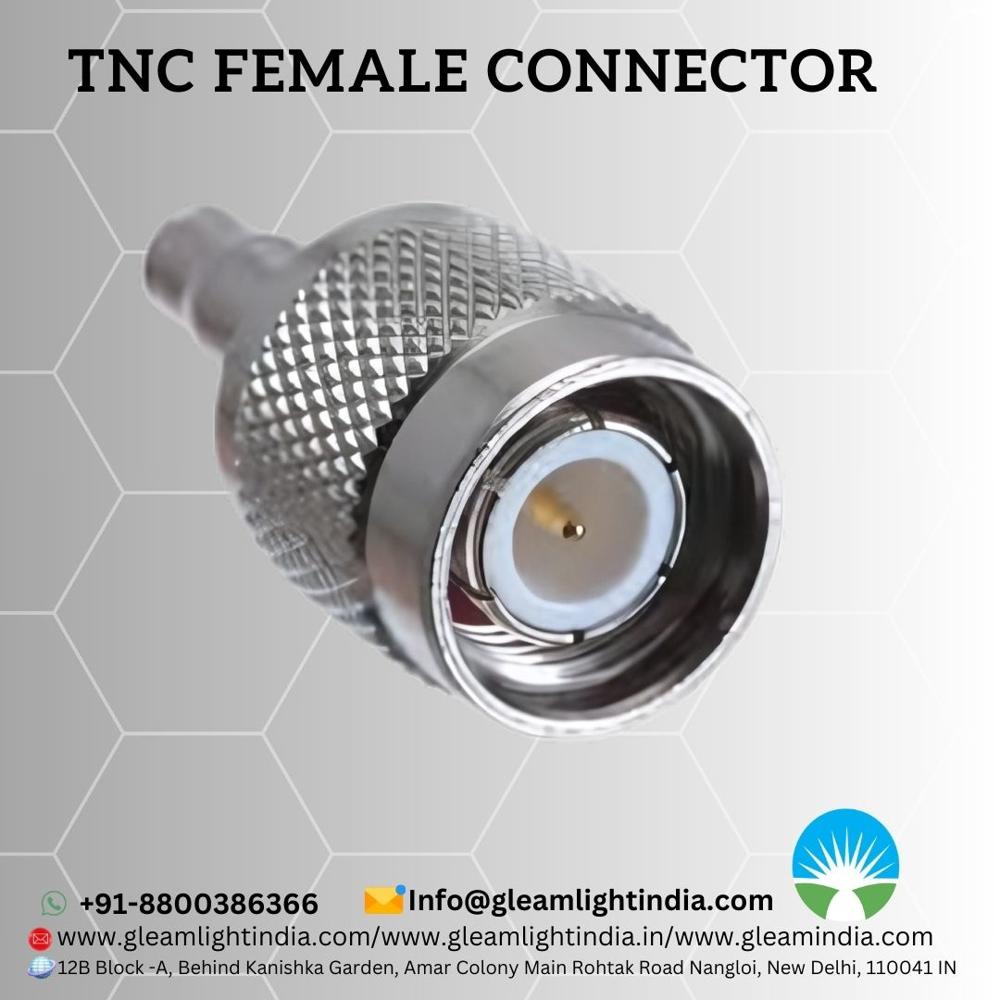 Tnc Female Connector - Metal, White Color, 50 Ohm Impedance, Cable Mount, Tnc Male Compatibility | Rf Application, Female End Type