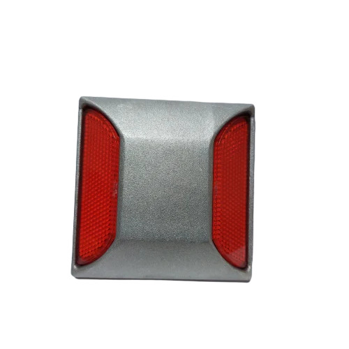 Aluminium Road Stud - Color: Silver And Red