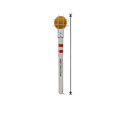 Round Pipe Delineator With Acrylic Reflector - Color: White