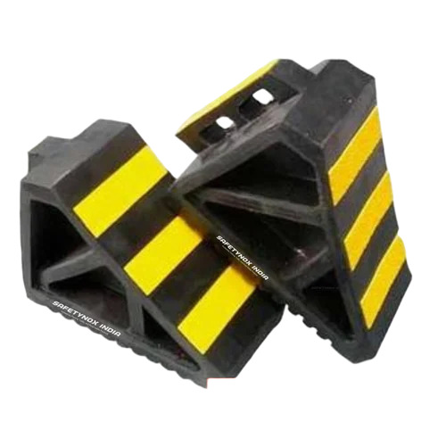 Rubber Wheel Chock Stopper - Color: Black