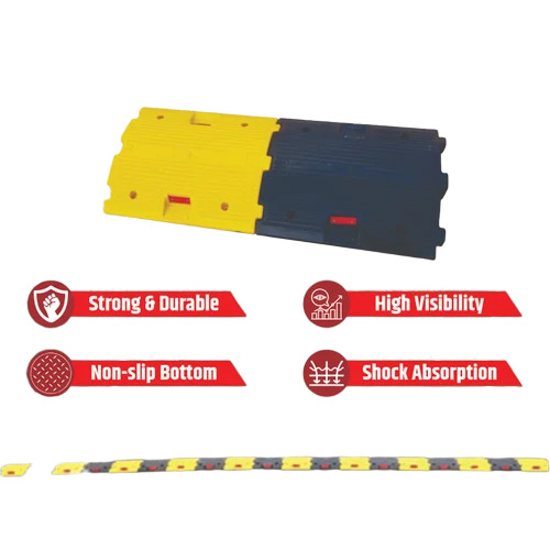 75mm Plastic Speed Breaker - Color: Black & Yellow