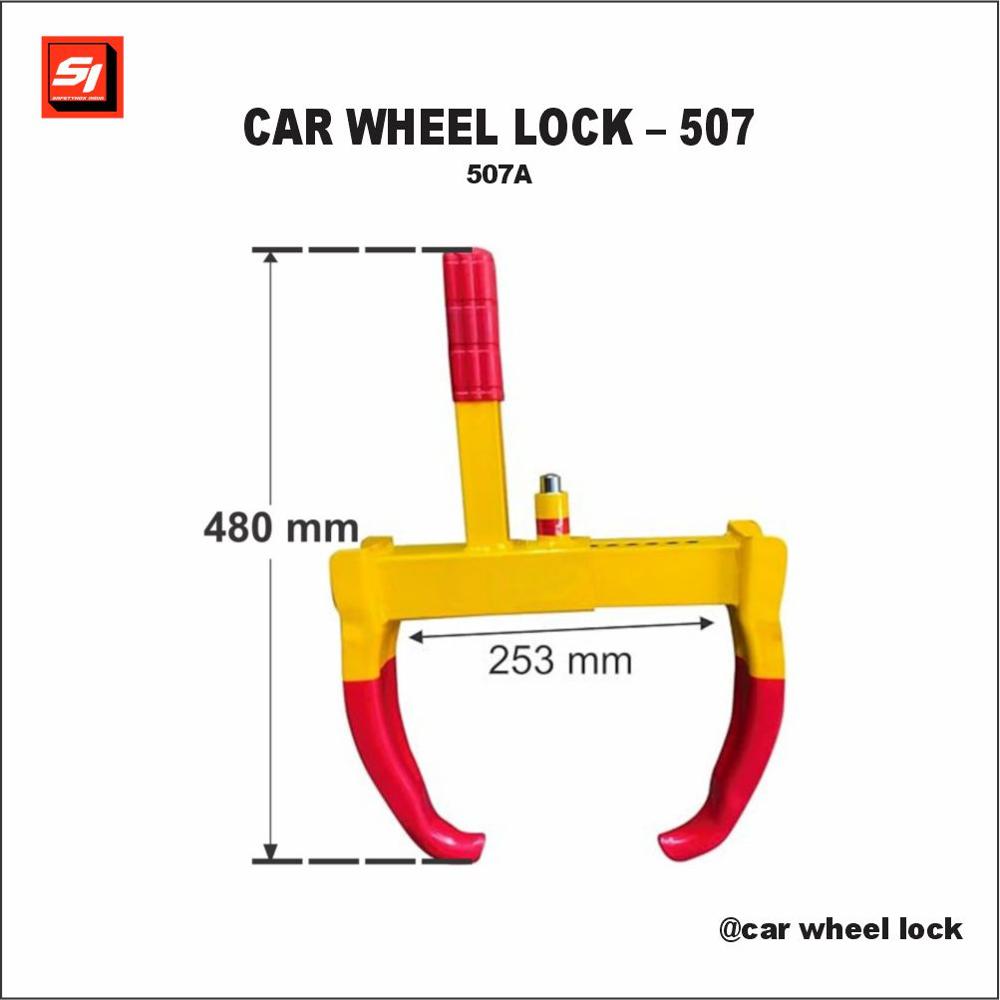 Car Wheel Lock - 507a - Color: Yellow And Orange