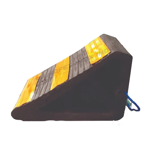 Rubber Wheel Chock - Color: Black & Yellow