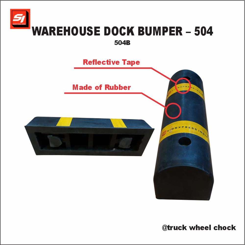 D Type Rubber Dock Bumper- 504b - Color: Black