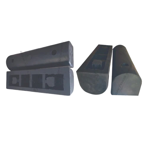 D Type Rubber Dock Bumper - Color: Black