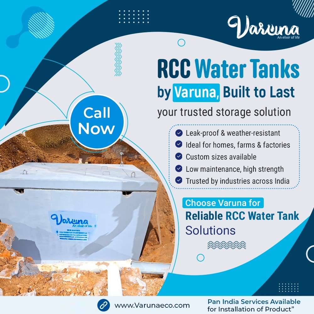 RCC Water Tank for Schools and Colleges - RCC Material, 5,000 to 5 Lakh Liters, Round Shape, Smooth Surface | Durable, Leak-Proof, Low Maintenance