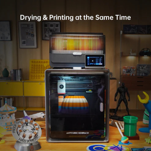 Anycubic Kobra S1 Combo 3D Printer Advanced Multi Color FDM 3D Printer for Professional Grade Printing