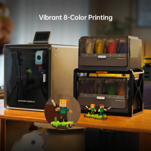 Anycubic Kobra S1 Combo 3D Printer Advanced Multi Color FDM 3D Printer for Professional Grade Printing