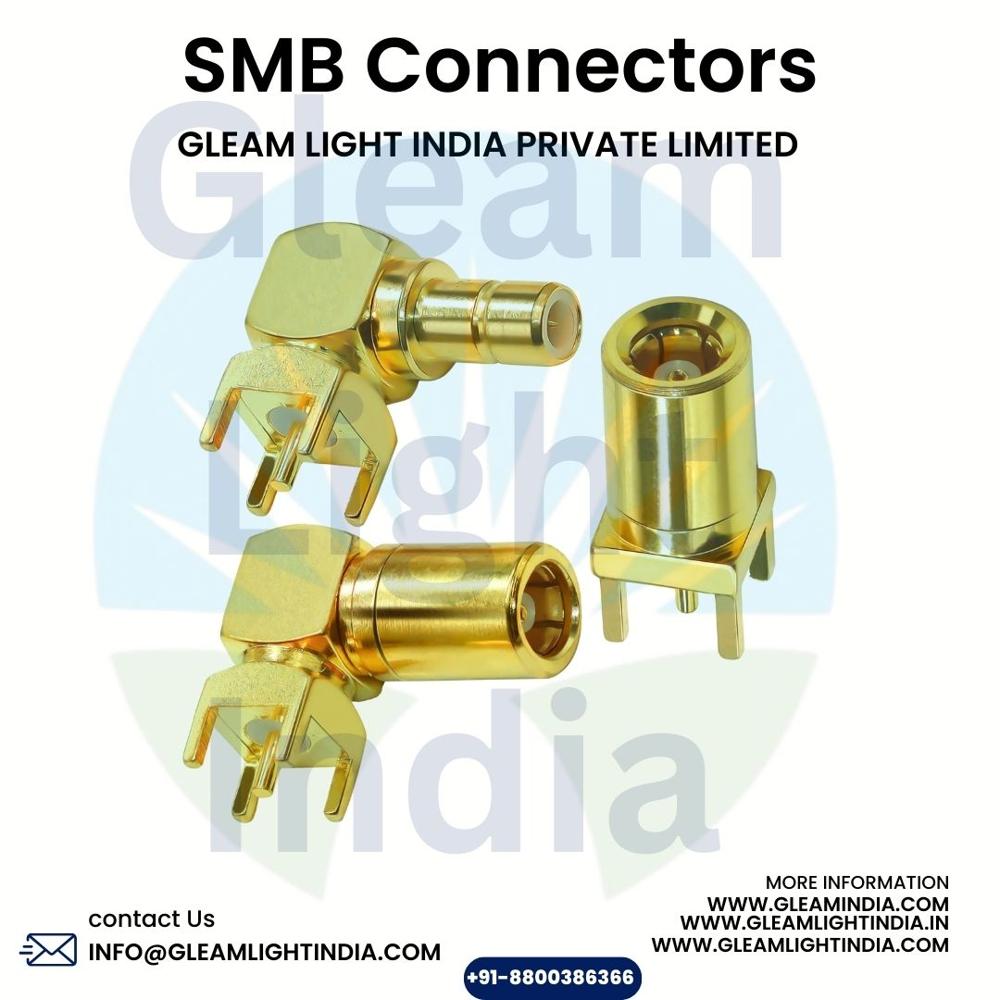 Smb Connector - Metal Rf Coaxial Connector With Female And Male Ends | Ideal For Telecommunications And Data Transmission Applications