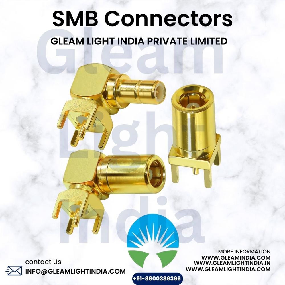 Smb Connector - Metal Rf Coaxial Connector With Female And Male Ends | Ideal For Telecommunications And Data Transmission Applications
