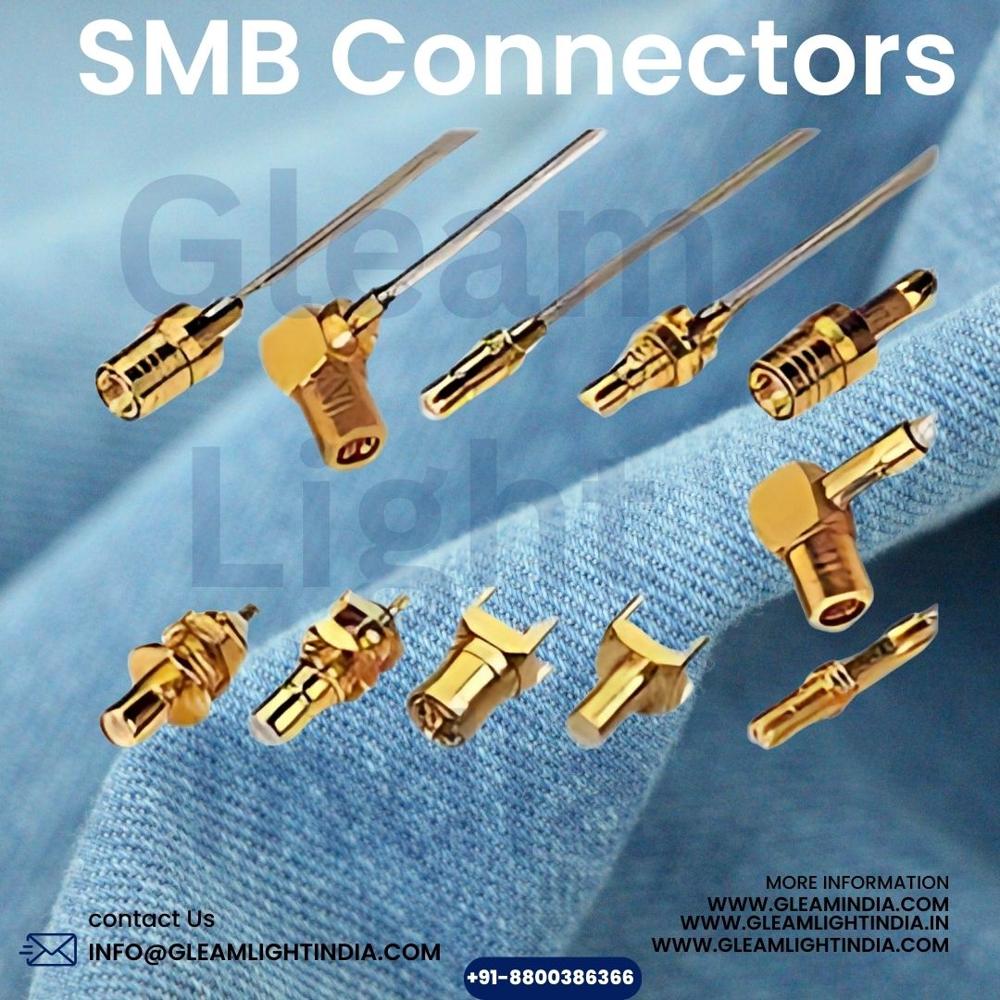 Smb Connector - Metal Rf Coaxial Connector With Female And Male Ends | Ideal For Telecommunications And Data Transmission Applications