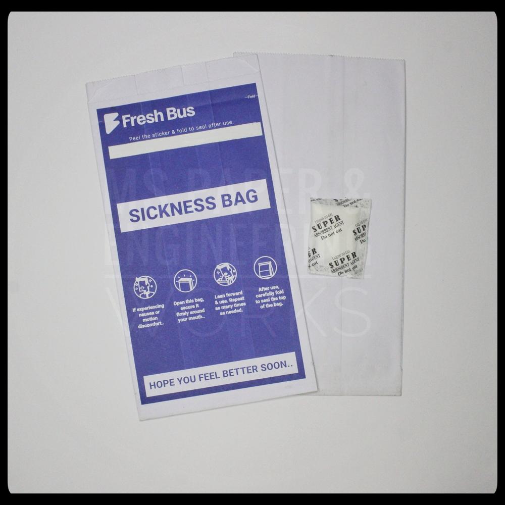 Airline Vomit Bag - Color: White