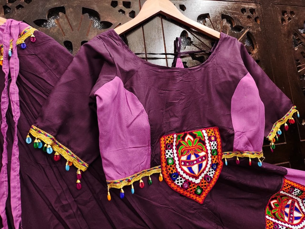 Heavy Reyon Silk Fabric Multy Color Gamathi Patches