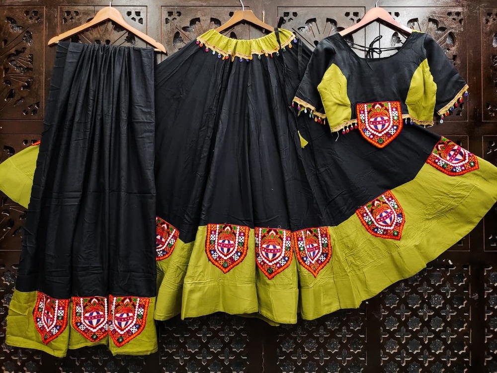 Heavy Reyon Silk Fabric Multy Color Gamathi Patches