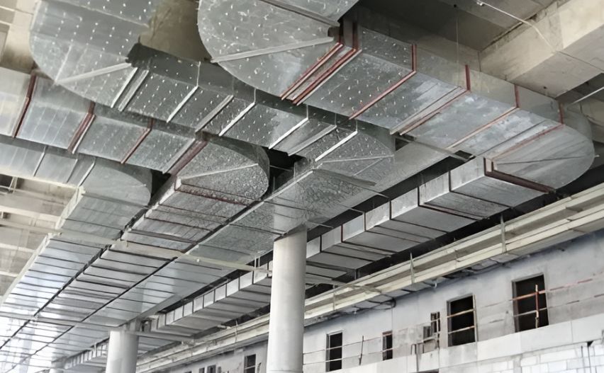 Industrial Ducting - Color: Silver