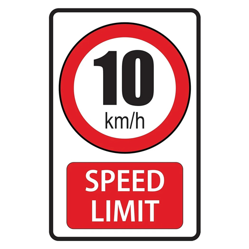 Speed Limit Sign - Color: Multi Colour