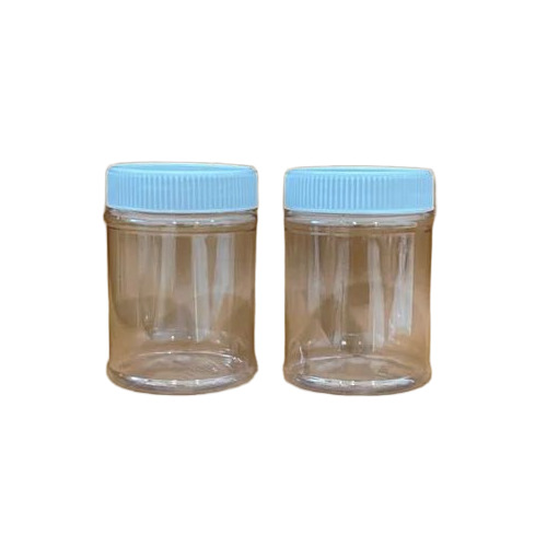 Transperent Round Plastic Jar - Color: Different Available
