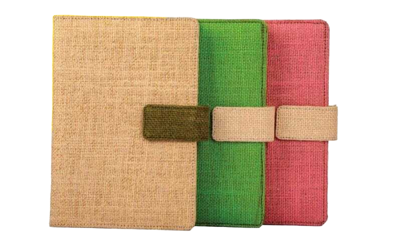 Eco Freindly Jute Cover Notebook Diary - Color: Various Available