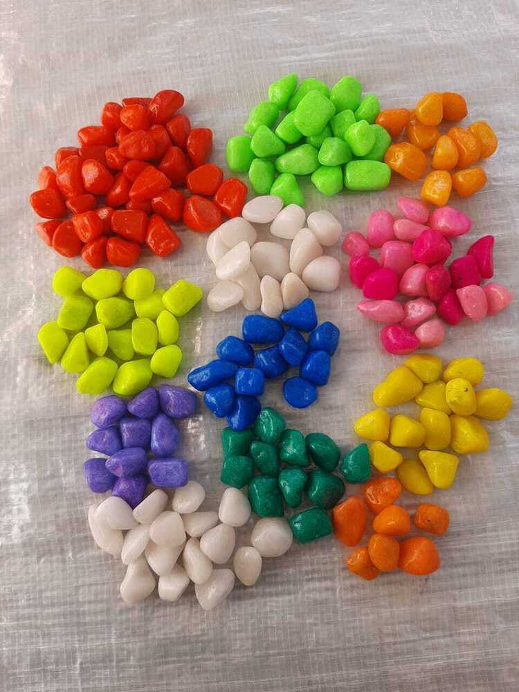 Color Coated Natural Stone Chips For Wall Cladding And Landscaping