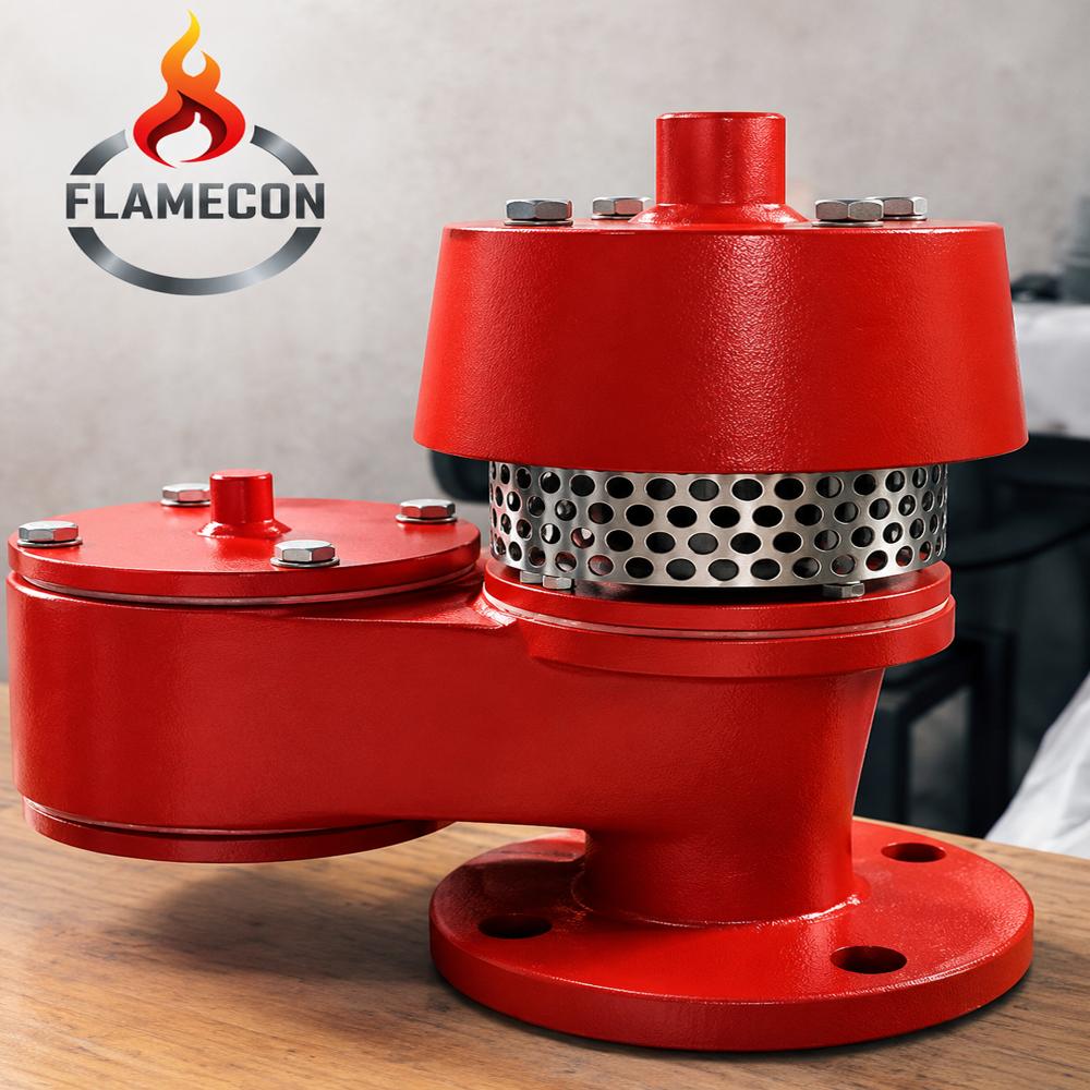 Pressure Vacuum Breather Valves - Color: Silver/ Red