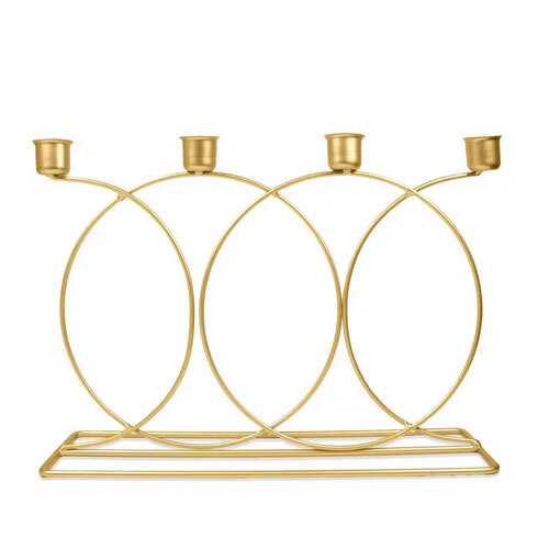 Stylish Golden Color Candle Holder Stand Perfect for Wedding & Party Decoration Available at Different Sizes