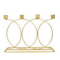 Stylish Golden Color Candle Holder Stand Perfect for Wedding & Party Decoration Available at Different Sizes