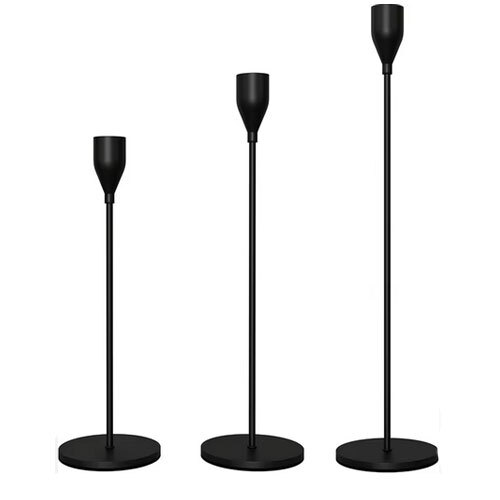 Modern Design Candle Holder Stand Perfect For Centerpiece Decor For Worldwide Export From India - Color: Black