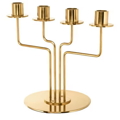 High Quality Metal Candle Stand For Home Decor With Elegant Looking 4 Arms Candle Holder Stand For Export Sale - Finishing: Galvanized