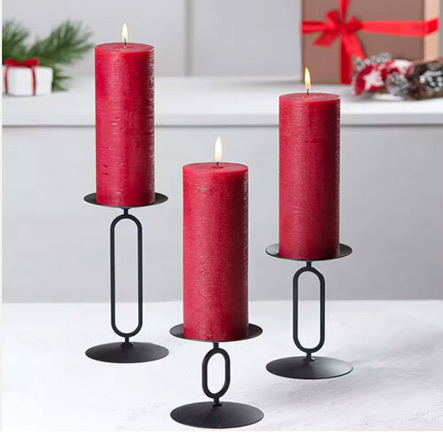 Indian Export Quality Handmade Metal Candle Holder Stand For Indoor & Outdoor Decor Available In Bulk Quantity - Color: Black
