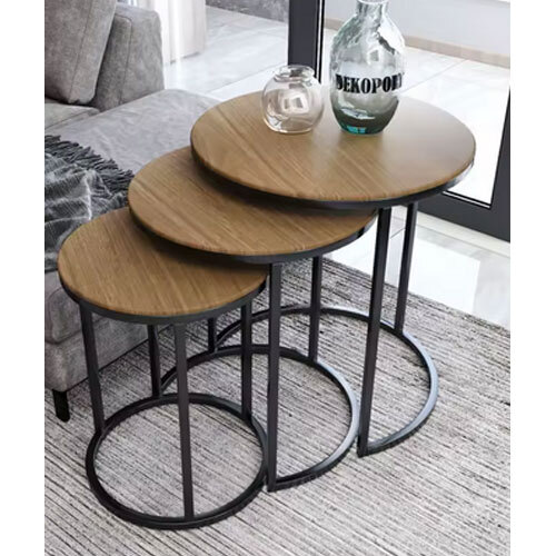 Premium Quality Metal Frame Coffee Table with Wooden Top or Home Decor and Wholesale Supply Available for Bulk Quantity