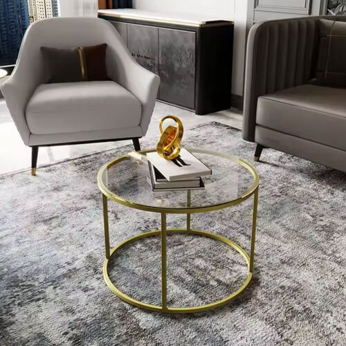 Excellent Quality Indoor Metal Coffee Table Weather Resistant Powder Coated For Patio Garden Or Balcony Available For Sale - Assembly: No Assembly Required