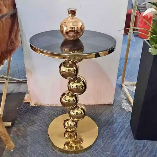 Top Demanded Modern Stainless Steel Coffee Table With Glass Top for Contemporary Living Rooms and Offices Available at Sale