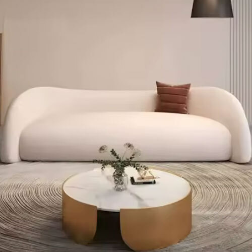 Stainless Steel Frame with Marble Top Coffee Table for Luxury Home and Office Decoration at Affordable Price