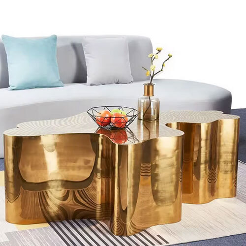 Luxury Stainless Steel Furniture Coffee Table With Elegant Looking Coffee Table For Living Room At Affordable Price - Assembly: No Assembly Required