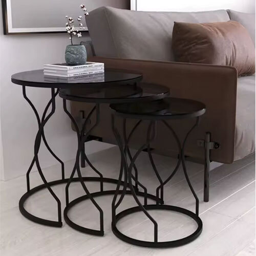 Best Supplier Metal Frame Coffee Table with Glass Top for Villas Resorts and Showrooms Available for Affordable Price