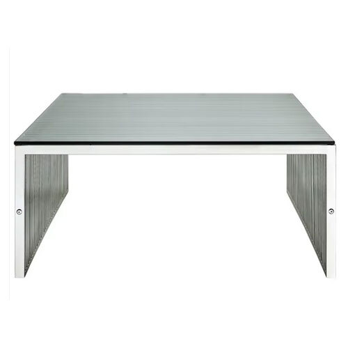 Direct Factory Supply Stainless Steel Coffee Table with Tempered Glass Top Home Furniture Coffee Table