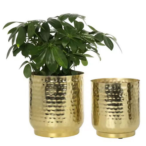 High Quality Perfect Shine Flower Metal Planters with Modern Matte Texture
