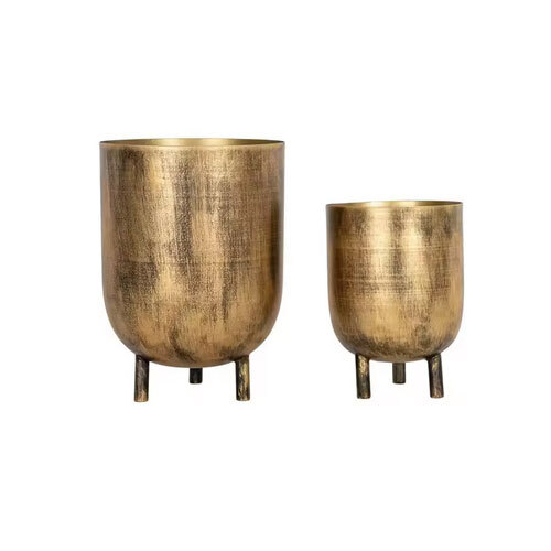 Standard Quality Fine finishing Metal Planters with Clean Look Perfect