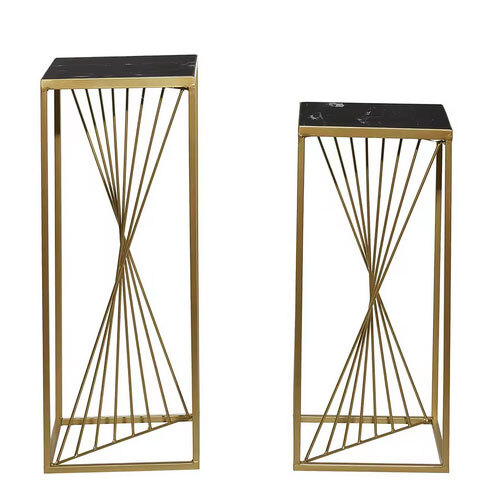 Durable Quality Lightweight Metal Planter With Strong Base & Steady Hold Ideal - Color: Golden